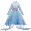 IDOPIP Meisjes Elsa Frozen 2 Kostuum Prinses Fancy Dress Sneeuw Koningin Party Cosplay Halloween Jurk + Broek + Jas…