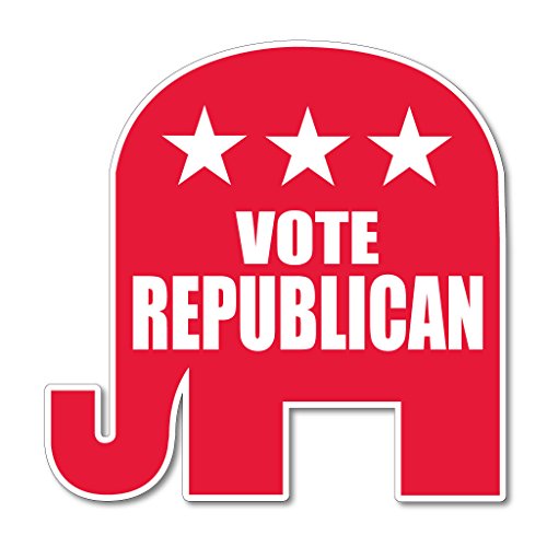 VictoryStore Yard Sign Outdoor Lawn Decorations, Vote Republican Elephant Shaped Yard Sign, With 2 Stakes