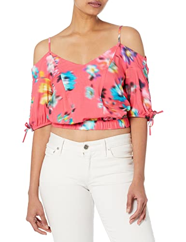 Desigual Blouse Blouse pour Femme, Rouge, Taille XS, Rouge, X-Small