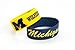 Aminco Wolverines Silicone Rubber Set, 2-Pack Sports-fan-bracelets, Team Colors, Michigan Wolverines US