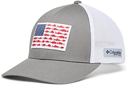 Unisex PFG Mesh Fish Flag Ball Cap, Titan/Weiß, L/XL