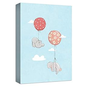 Two Rabbits Taken to The Sky in Red...