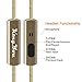 KingYou Earbuds Wired Metal in-Ear Headphones, Noise-Isolating Heavy Bass Earphones with Microphones Compatible with iPhone, iPad, iPod, Samsung Android Smartphone MP3 MP4 Players (Gold)