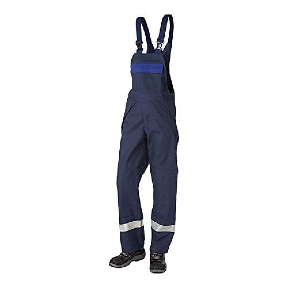 J.A.K. 1200346088 Series 12003 65% Cotton / 34% Polyester / 1% Negastat Overalls Navy/Royal Blue, 50 R (35/32) Size