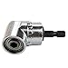 Breynet Magnetic Drill Bit Extension - Right Angle Drill 105 Degree Driver Extension 1/4inch 6mm Hex Drill Bit Screwdriver Socket Holder Adaptor (black)