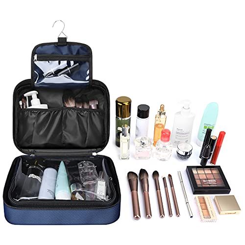 ALLONWAY Kulturbeutel, Große kulturbeutel Herren und Damen, Kulturtaschen Zum Aufhängen, Kosmetiktasche, Wasserdichter und Multi-Tasche Kulturbeutel, Waschbeutel Für Makeup Beauty Case Reise, Blau