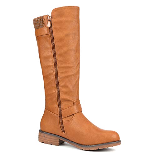 DREAM PAIRS Women's Deer Camel Knee High Boots Size 5 B(M) US - Thumbnail 3