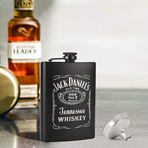KWANITHINK Flask for Liquor, Stainless Steel Hip Flask for Men with Funnel, Whiskey Flask 8 oz - Thumbnail 5