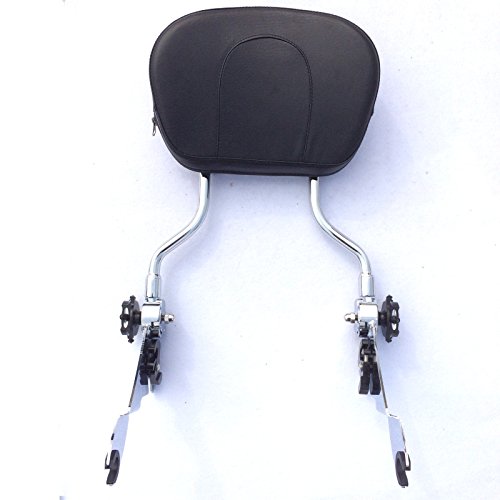 HK Motorcycle Black Adjustable Detachable Backrest Sissy Bar with pad For 2007 2008 2009 2010 2011 2012 2013 2014 2015 Harley Davidson FLHR Road King FLHX- Street Glide - Thumbnail 4