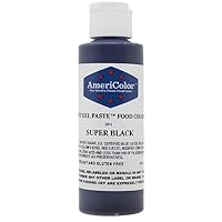Food Coloring AmeriColor - Super Black Soft Gel Paste, 4.5 Ounce