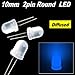50pcs x Blue 10mm Round Diffused LED Light 2pin 10mm Diffused LED (Blue)