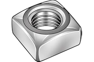 MOLLIFII 5/16"-18 Stainless Steel Plain Finish Square Nut - Regular, 25 pk.