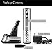 SimpleTaste Electric Automatic Wine Bottle Opener with Corkscrew, Blue LED Light and Wine Foil Cutter, Stainless Steel, Rechargeable Battery Operated