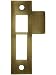 3 1/2" Solid Brass Mortise Strike Plate in Antique Brass