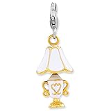 Sterling Silver Enameled 3-D Gold Plated Lamp