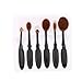 OrliverHL 6Pcs Professional Oval Toothbrush Foundation Contour Powder Blush Conceler Eyeliner Blending Brushes Set
