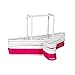 HAKDAY Hanger Stacker Organizer Stand, White Portable Hanger Holder Laundry Room Organization Hanger Rack Storage