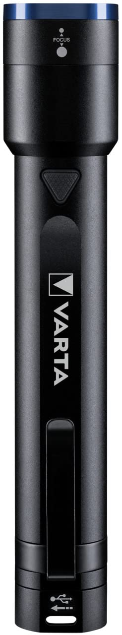 VARTA Night Cutter F30R - Rechargeable premium torch and power bank (2,600 mAh) in one, includes Micro USB charging cable, 4 light modes, 700 Lumen light intensity, 18901101111, Black