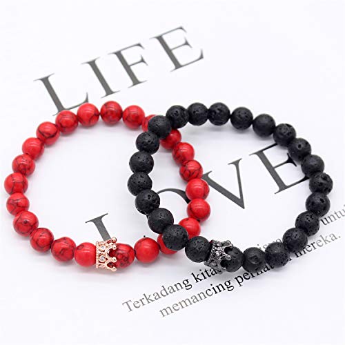 1 POSHFEEL+Couple+Howlite+Bracelet+Black3