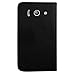 kwmobile Case Compatible with Huawei Ascend Y300 - Wallet Case PU Leather Phone Cover with Card Holder Slots - Black