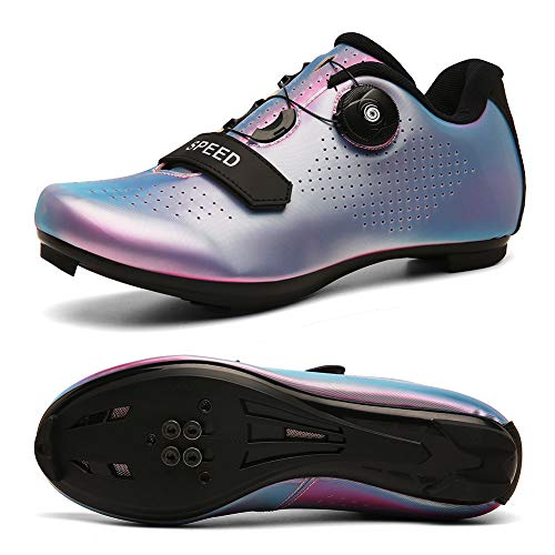 Men's Road Bike Cycling Shoes Peloton Shoe for Men Bicycle Shoes Compatible  with SPD and Delta Cleats Colorful
