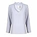 Haoduoyi Womens Plian V Neck Choker Long Sleeve Top T Shirt
