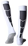 Huathy Professional Compression Football Socks Cushioned Graduated Support Calf Stockings