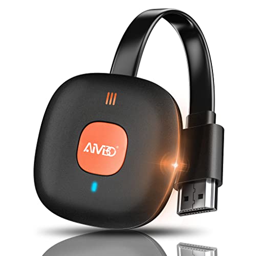 AT-Mizhi Wireless HDMI Dongle, Streaming, 4K HDR HDMI WiFi Display Dongle, Screen Share Display Receiver, Support for Miracast / DLNA / Airplay for Android / iOS / Windows / Mac OS / Monitor / Projector