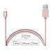 1byone Lightning Cable(3.28ft), Apple MFI Certified Lightning to USB Nylon Braided Cable for iPhone 5s 5c 5 iPhone 7 Plus 6s 6 , iPad mini, iPad Air, iPad Pro, iPod touch 6th / nano 7th Gen, Rose Gold