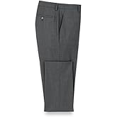 Paul Fredrick Men's Wool Stretch Bengaline Flat Front Suit Pants