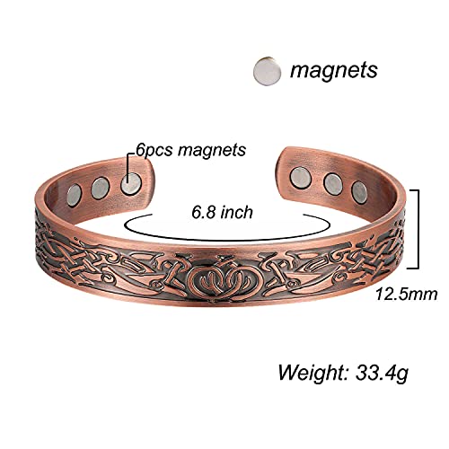 Copper Bracelet for Men Arthritis Pain Relief, BioMag Therapy