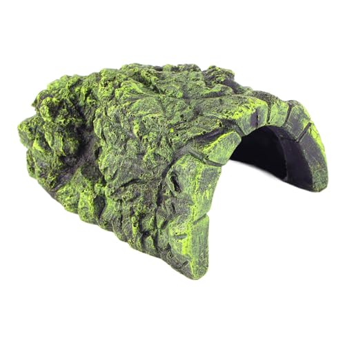 Garosa Stone Cave Shelter Hiding Turtle House for Reptile Turtle Frog Zoo Aquarium Decoration Ornament(Large)