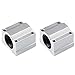 uxcell SCS20UU Linear Ball Bearing Slide Block Units, 20mm Bore Dia (Pack of 2)