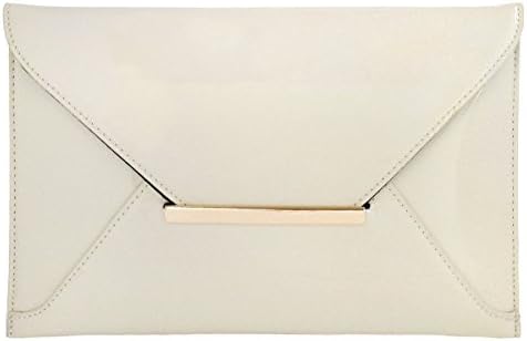 JNB Faux Patent Leather Envelope Candy Clutch Bag