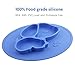 Silicone Mini Placemat, Holoko One-Piece Feeding Plate, Cute Puppy Shape Mats with Suction for Babies, Toddlers and Kids - Fit Most Highchair Trays (Blue)
