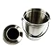 Abakoo Stainless Steel Compost Bin - 1.3 Gallon Premium Grade 304 Stainless Steel Kitchen Composter - Includes 4 Charcoal Filter, Indoor Countertop Kitchen Recycling Bin Pail