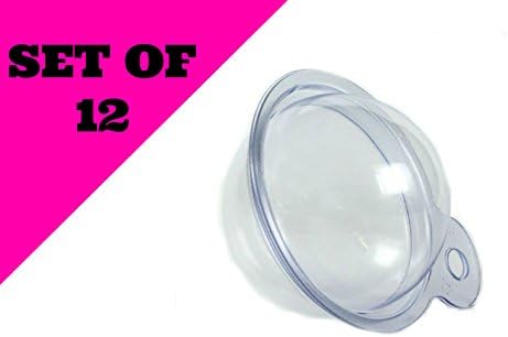 Bath Bomb Mold 12Pk Plastic Round Molds Set Perfect for DIY Homemade Bath Fizzy Balls Includes PDF Download Tutorial