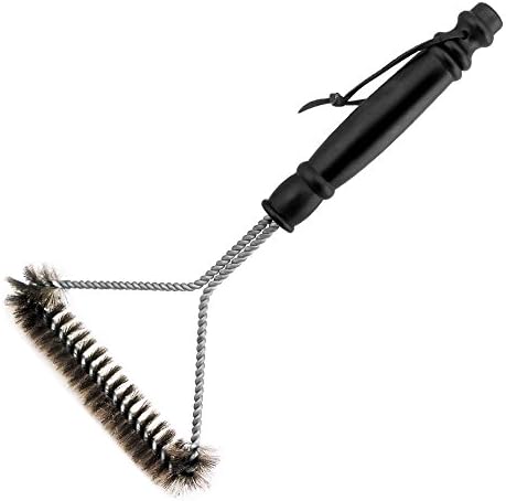 Parboo 3 Sided Stainless Steel Bristles - Ideal for Cleaning Char-Broil Porcelain and Infrared Barbecue Grills