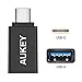 AUKEY USB C Adapter, [2 Pack] USB C to USB 3.0 Adapter Compatible with MacBook Pro 2017/2016, Google Chromebook Pixelbook, Samsung Galaxy S9 S8 S8+ Note8, Google Pixel 2/2XL (Grey)