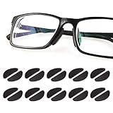1mm Adhesive Nose Pads 10 Pairs Anti-Slip Eyeglass Nose Pads Silicone Non-Slip Eyeglass Pads Nose Bridge Pads for Eyeglass Sunglasses Spectacles (Black)
