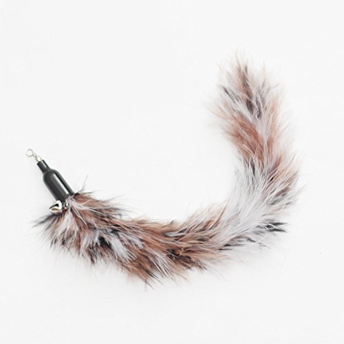 UEETEK 5 Pcs Replacement Refill Feather Catcher for Interactive Cat and Kitten Toy Wands