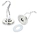 Juvale Magnetic Metal Swivel Hooks - Heavy Duty Hooks, Holds up to 60 Pounds for Refrigerators, Magnetic Surfaces - 2 Pc Chrome Set