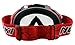 NENKI MX Dirtbike Motocross Goggles NK-1019 for Adult(Techline Red,Clear Lens)