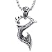 KONOV Mens Biker Tribal Phoenix Bird Firebird Stainless Steel Pendant Necklace, 22 inch Chain