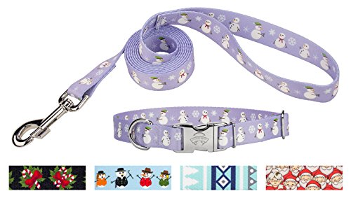 Country Brook Design | Snowman Premium Dog Collar & Leash - Small