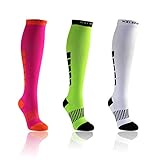 Soft Compression Socks for Men & Women. Comfortable for Nurses, Running, Crossfit, Shin Splints, Athletics, Soccer. (1 pair)
