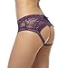 Sofishie Lace Midnight Bow-Tie Panties - Dark Purple - Medium