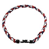 Twisted 3 Rope Braided Titanium Ionic Sports Necklace/Bracelet Baseball Necklace/Bracelet