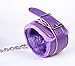 AoMoon Soft Comfortable PU Leather Handcuffs Wrist Adjustable (Purple)