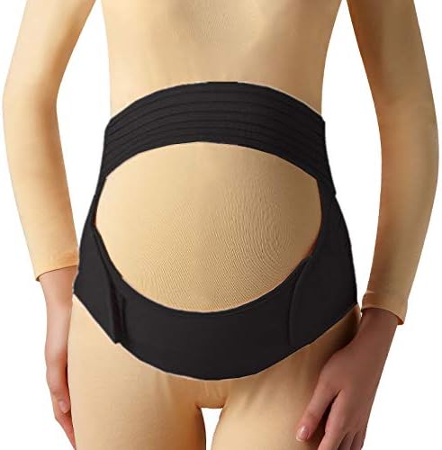 Positive Twins CreationsPregnancy Support Belt Breathable Belly Band That Provides Hip, Pelvic, Lumbar and Lower Back Pain Relief 3 in 1 Support Belt- for Pregnancy & Post Pregnancy-Black